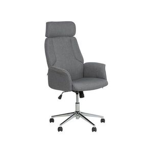 Beliani KANCELÁŘSKÁ ŽIDLE Polyester Šedá Pilot obraz