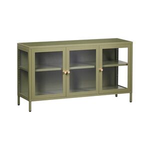 Beliani SIDEBOARD se skleněnými dveřmi Kov 115 cm Zelený Newport obraz
