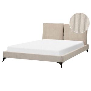 Beliani ČALOUNĚNÁ POSTEL 160/200 cm Taupe Melle obraz