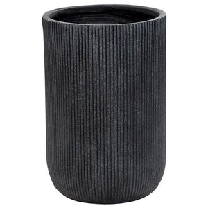 Beliani KVĚTINÁČ černý kulatý 37/37/56 cm Eantio obraz