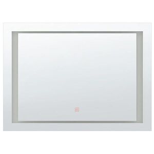 Beliani KOUPELNOVÉ ZRCADLO s LED osvětlením obdélníkové 80/60 cm Eyre obraz