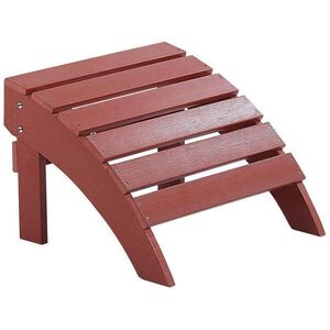 Beliani PODNOŽKA Umělé dřevo červená Adirondack obraz