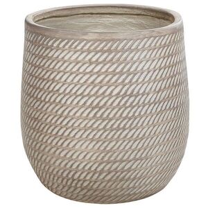 Beliani KVĚTINÁČ taupe kulatý 39/39/44 cm Livadia obraz