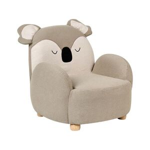 Beliani DĚTSKÉ KŘESLO Koala Látka Taupe Hervik obraz