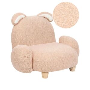 Beliani DĚTSKÉ KŘESLO Teddy-Optik béžové Tierform Hase Kanna obraz