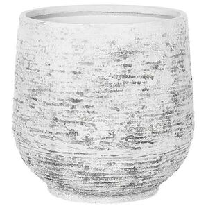 Beliani KVĚTINÁČ světle šedý kulatý 48/48/53 cm Dioni obraz