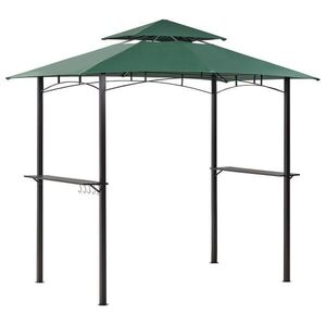 Beliani ZAHRADNÍ PAVILON Ocel tmavě zelený 240/148 cm Naro obraz
