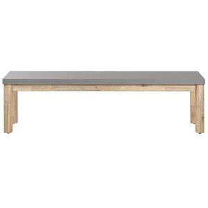 Beliani SEDACÍ LAVICE Beton/Akáciové dřevo šedá/světlejší Odstín dřeva 160 cm Ostuni obraz