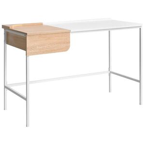 Beliani PSACÍ STŮL Bílý 120/60 cm Ocate obraz
