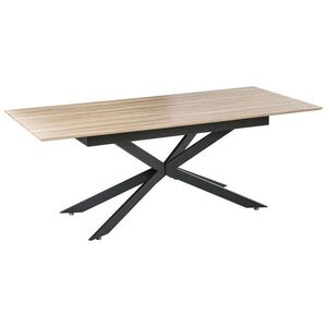 Beliani JÍDELNÍ STŮL Světle hnědý 160-200/90 cm Finley obraz