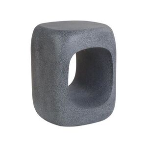 Beliani PŘÍSTAVNÝ STOLEK Beton Mramor Look šedý 33/33 cm Pelmo obraz