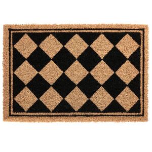 Beliani ROHOŽKA Béžová/Černá 40/60 cm Kokosová vlákna Cardona obraz