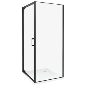 Beliani SPRCHOVÝ KOUT 80/80/185 cm Černý Darli obraz