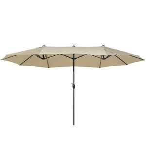 Beliani DVOJITÝ SLUNEČNÍK taupe 270/460/247 cm Sibilla obraz