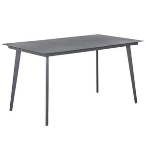 Beliani ZAHRADNÍ STŮL Hliník šedý 140/80 cm Mileto obraz