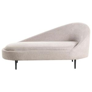 Beliani ČALOUNĚNÉ lehátko chaise longue pravostranné Béžové Valreas obraz