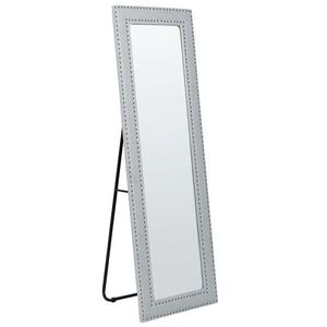 Beliani STOJACÍ ZRCADLO z Umělá kůže 50/150 cm Světle šedé Locronan obraz