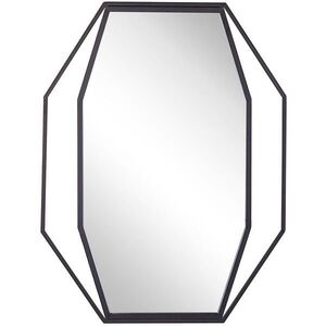 Beliani NÁSTĚNNÉ ZRCADLO graphitgrauachteckig 80/60 cm Nire obraz