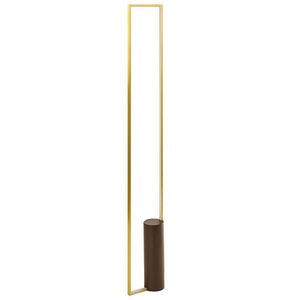 Beliani LED STOJACÍ LAMPA Zlatá/Hnědá Patricio obraz