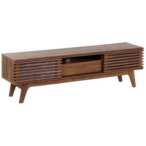 Beliani TV STOLEK Tmavě hnědý DETROIT 35/149/44 cm obraz