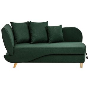 Beliani ČALOUNĚNÉ lehátko chaise longue levostranné Zelené Meri obraz