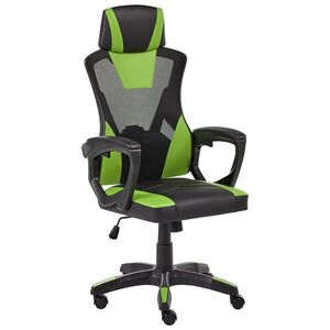 Beliani KANCELÁŘSKÁ ŽIDLE Umělá kůže Limetkově zelená Ignis obraz