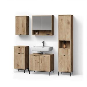 Livinity® KOUPELNOVÝ NÁBYTEK ATERNO, Dub Viking, 5dílná obraz