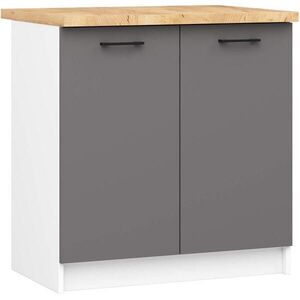 RAUMHIRSCH FURNITURE SPODNÍ SKŘÍŇ Bílá, grafitově šedá 85/80/46 obraz