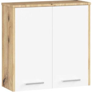 RAUMHIRSCH FURNITURE KOMODA DO KOUPELNY dub Artisan, bílá 60/60/22, 5 obraz