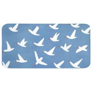 OnlyWow KOUPELNOVÁ PŘEDLOŽKA Ptáci - bílá - vzor 120x60 cm obraz
