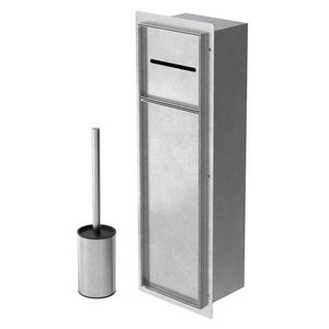 LuxeBath ZAPUŠTĚNÝ skříňkový modul na toaletní papír z nerezové oceli, stříbrný, 60 x 20 x 14 cm obraz