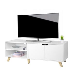 Relaxdays SKŘÍŇKA TV bílá 6 přihrádek obraz