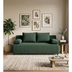 P & B ROZKLÁDACÍ POHOVKA, textil, zelená obraz