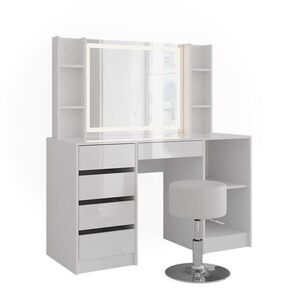 Vicco TOALETNÍ STOLEK Sherry Bílá/bílý vysoký lesk 128.2 cm 5 dílů obraz