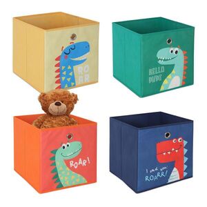 Relaxdays ÚLOŽNÝBOX Barevný 4dílná-sada skládací 30x30x30 cm obraz