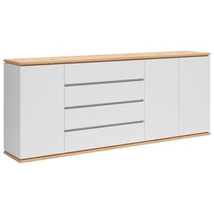 Xora ŠIROKÁ KOMODA, bílá, dub artisan, 230/93/42 cm obraz