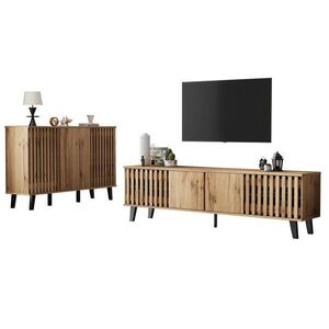 FLIEKS SET TV KOMODY A SIDEBOARDU Masivní dřevo 180 150 cm obraz