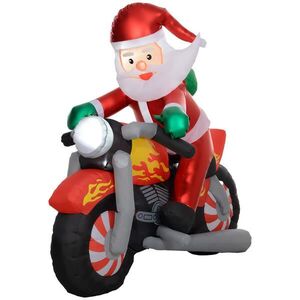 Outsunny NAFUKOVACÍ vánoční dekorace, 1, 7 m Santa Claus s LED osvětlením, zahradní dekorace obraz