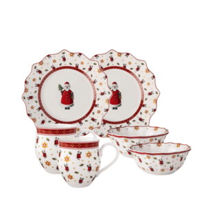 Snídaňový set pro 2 osoby, 6 ks, motiv Santa, kolekce Toy's Delight - Villeroy & Boch obraz