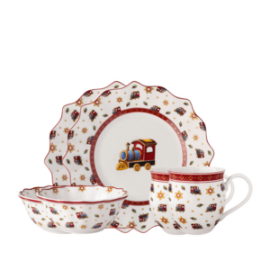 Snídaňový set pro 2 osoby, 6 ks, motiv Lokomotiva, kolekce Toy's Delight - Villeroy & Boch obraz