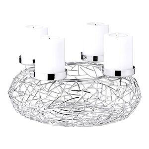 Adventní věnec Milano (ø 28 cm), nerezová ocel - EDZARD obraz