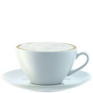 Šálky na cappuccino s podšálky Dine Curved 0, 35 l, set 4 ks - LSA International obraz