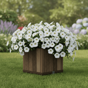 KETER Zahradní květináč DECO RIGHT PLANTER | ořech obraz