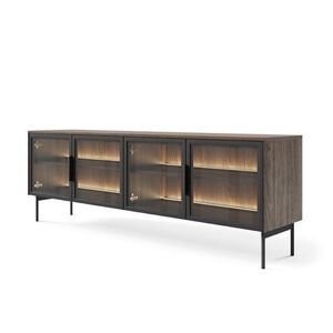 ArtLas TV stolek NAIRE 181 4D s LED osvětlením | dub dunin obraz