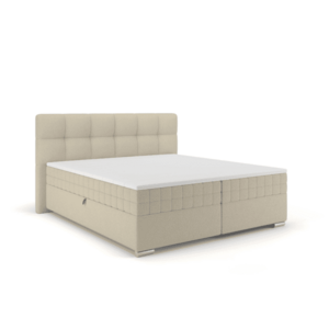 Elvisia Manželská postel ALPINA Boxspring | 160 x 200 cm Barva: Béžová / Vinci 23 obraz