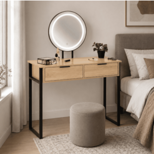 ArtJum Toaletní stolek s LED zrcadlem | CM-354333 obraz
