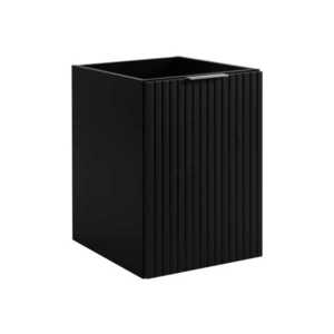 Elvisia Skříňka do koupelny FLOW Black 40 1D s košem | 40 cm obraz