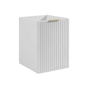 Elvisia Skříňka do koupelny FLOW White 40 1D s košem | 40 cm obraz