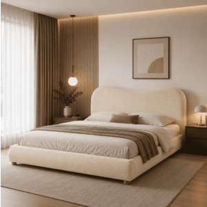 Elvisia Manželská čalouněná postel PURE s roštem | béžová 180 x 200 cm obraz