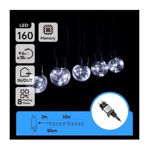 B.V. - LED Venkovní dekorační řetěz 160xLED/3, 6W/230V 10m IP44 studená bílá B103031R1 obraz